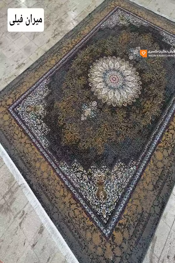 فرش میران 440 شانه نگین کسری کاشان